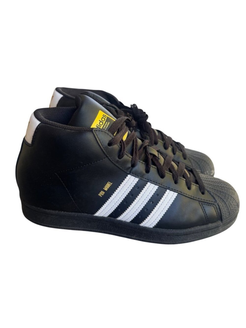 Adidas Pro Model Black White High Top Sneakers Mens Size 6 Leather FV5723